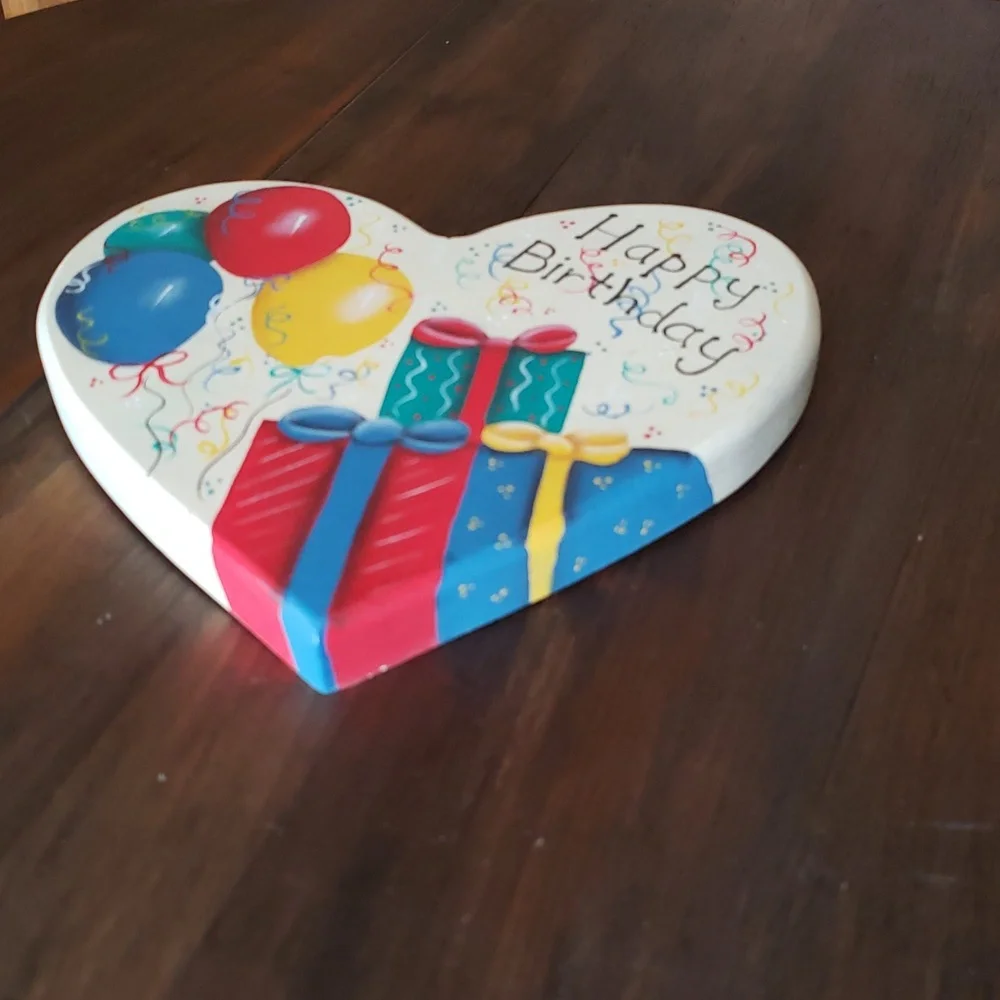 Heart-Shaped Red and Blue Birthday Party Decoration